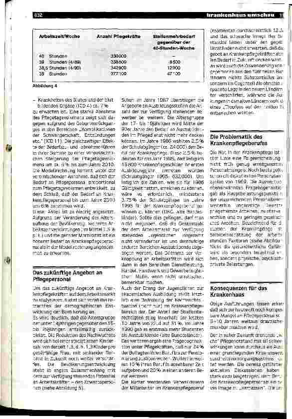 Vorschauseite 3: Der Pflegeberuf im nächsten Jahrzehnt Ausblick und mögliche Konsequenzen