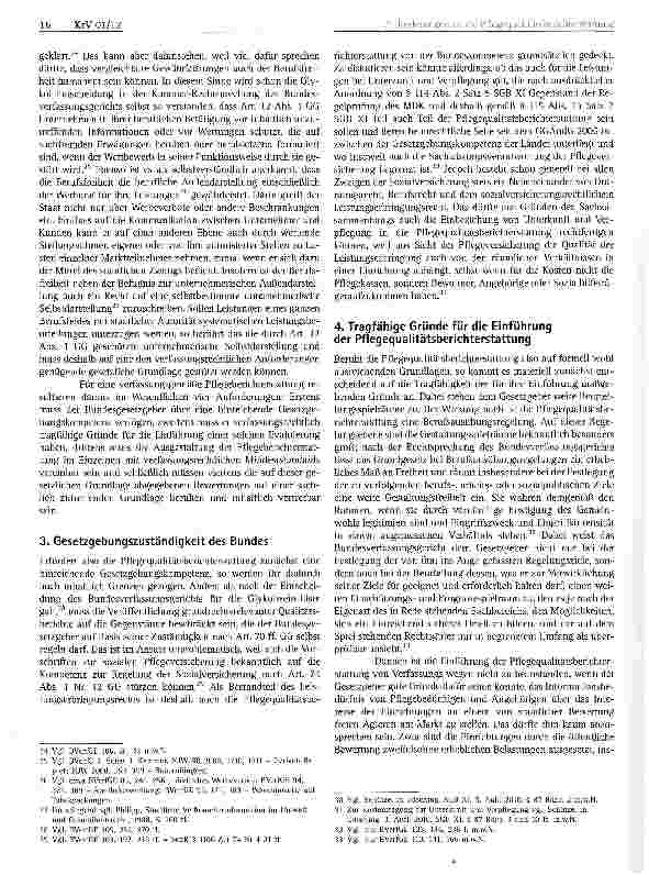 Vorschauseite 3: Verfassungsrechtliche Anforderungen an die Pflegequalitätsberichterstattung nach § 115 Abs. laSGBXI