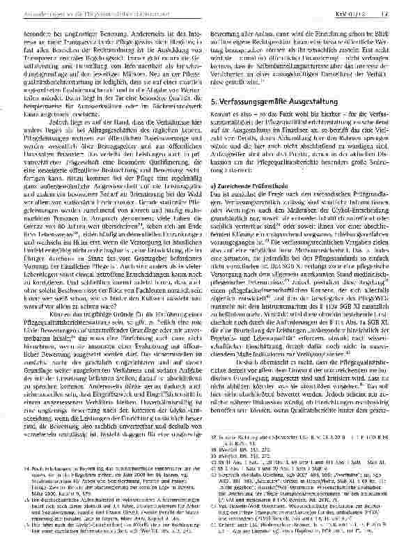 Vorschauseite 4: Verfassungsrechtliche Anforderungen an die Pflegequalitätsberichterstattung nach § 115 Abs. laSGBXI