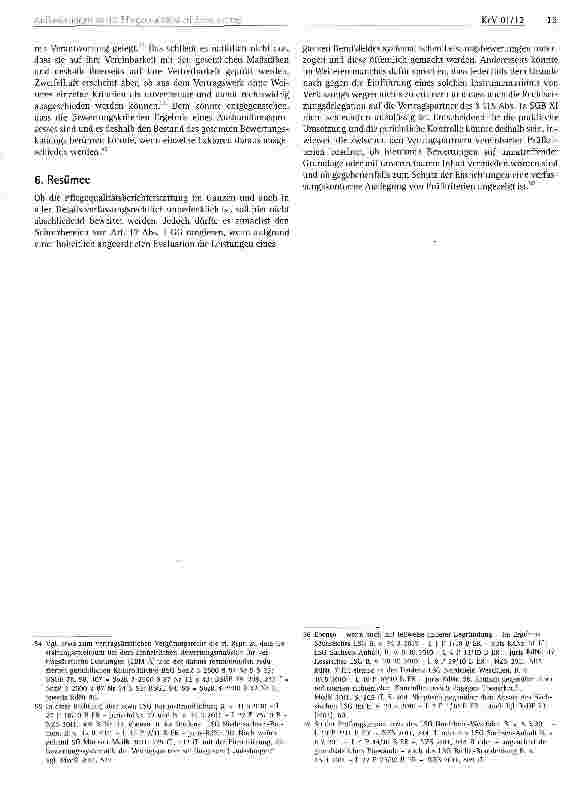 Vorschauseite 6: Verfassungsrechtliche Anforderungen an die Pflegequalitätsberichterstattung nach § 115 Abs. laSGBXI