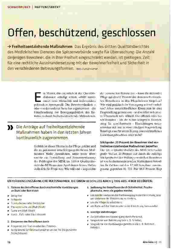 Vorschauseite 1: Offen, beschützend, geschlossen