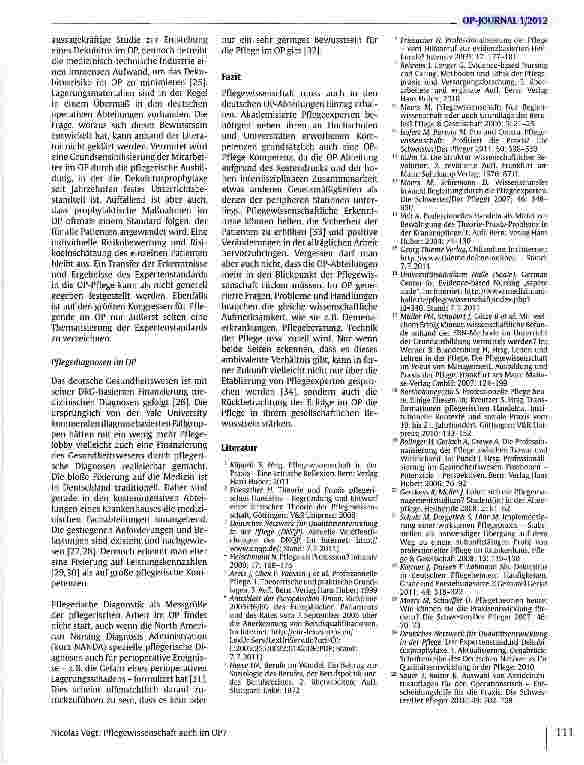 Vorschauseite 4: Pflegewissenschaft auch im OP?