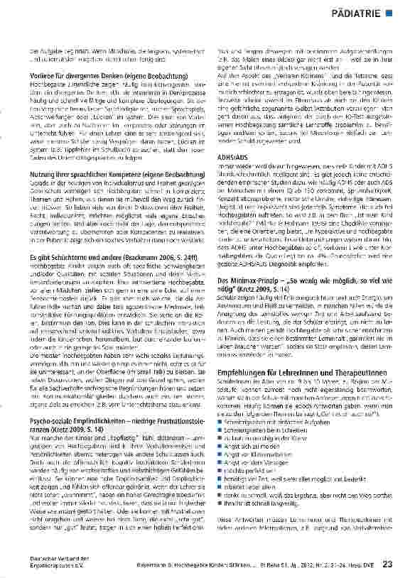 Vorschauseite 3: Hochbegabte Kinder: Stärken, Schwächen, Förderund Therapiebedarf