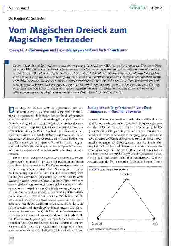 Vorschauseite 1: Vom Magischen Dreieck zum Magischen Tetraeder