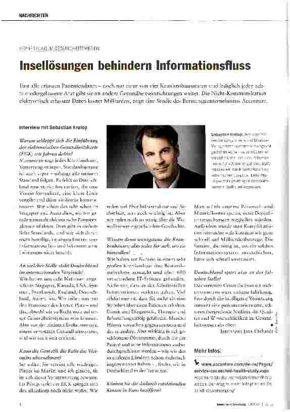 Vorschauseite 1: Insellösungen behindern Informationsfluss