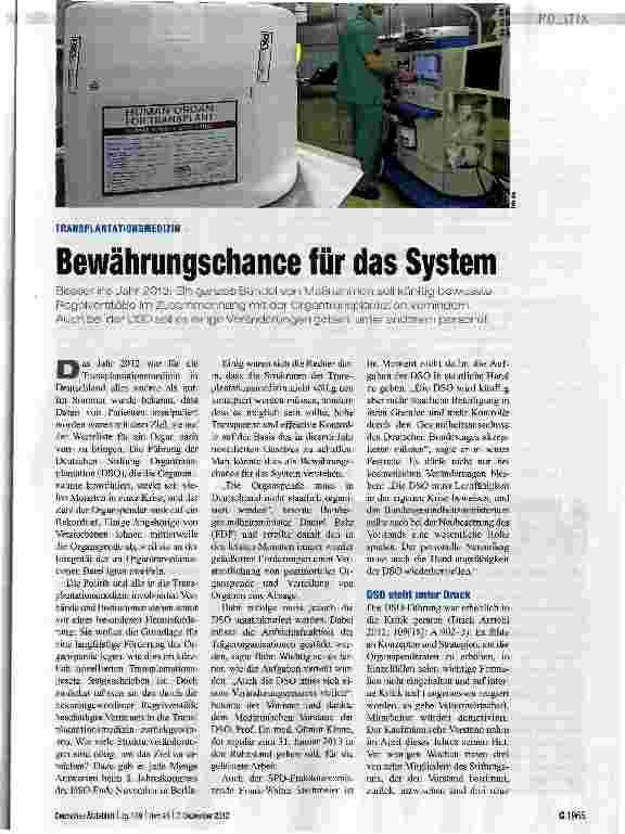 Vorschauseite 1: Bewährungschance für das System
