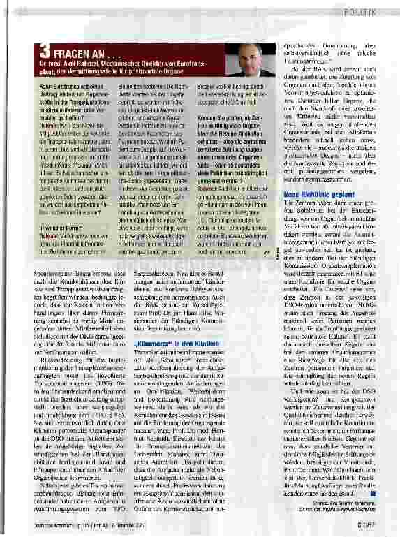 Vorschauseite 3: Bewährungschance für das System