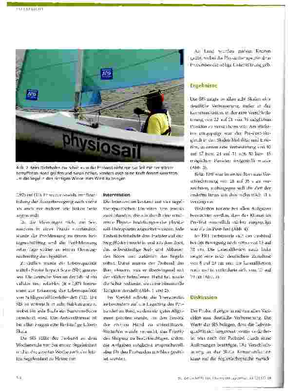 Vorschauseite 3: Physiotherapie im Segelboot
