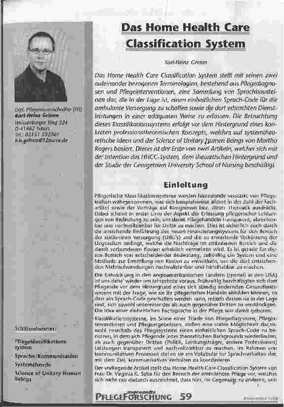 Vorschauseite 1: Das Home Health Care Classification System
