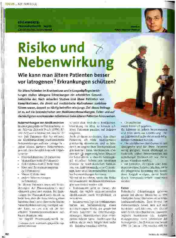Vorschauseite 1: Risiko und Nebenwirkung