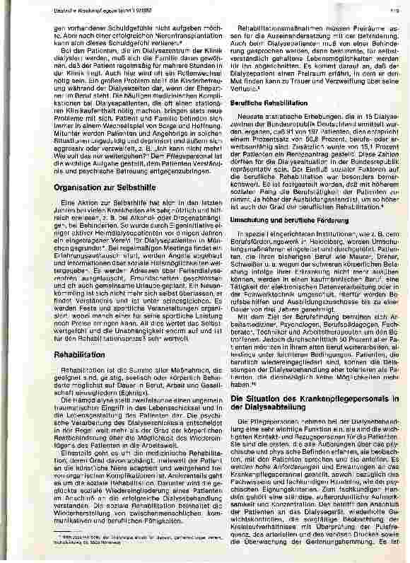 Vorschauseite 4: Die Situation des Dialysepatienten