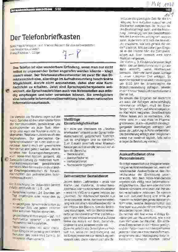Vorschauseite 1: Der Telefonbriefkasten