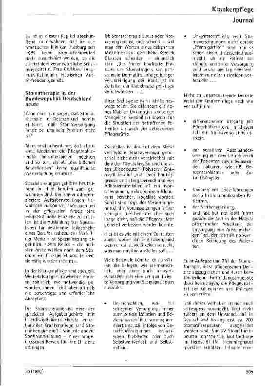 Vorschauseite 2: Berufssituation und Berufsperspektiven für Stomatherapeuten