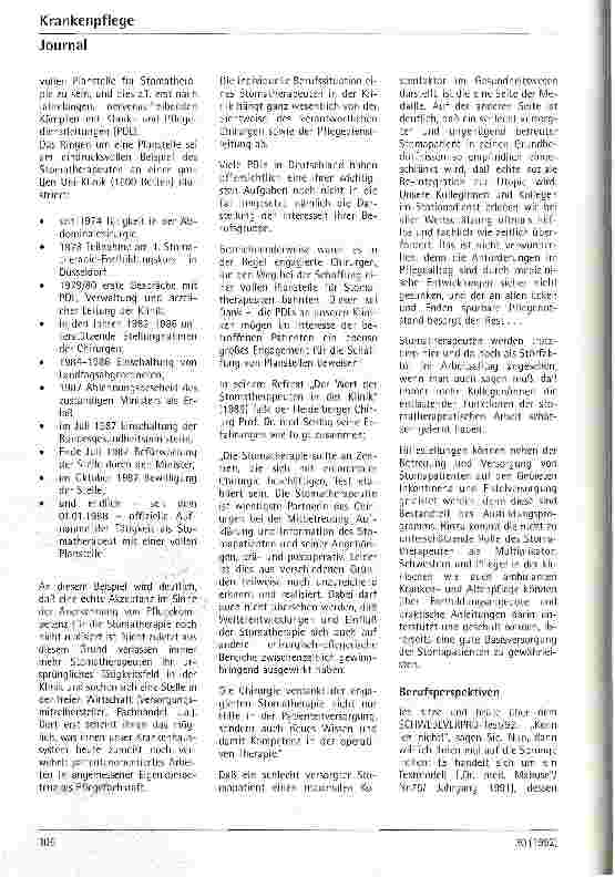 Vorschauseite 3: Berufssituation und Berufsperspektiven für Stomatherapeuten