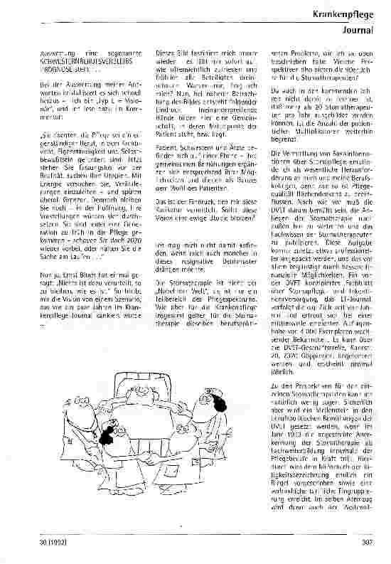 Vorschauseite 4: Berufssituation und Berufsperspektiven für Stomatherapeuten