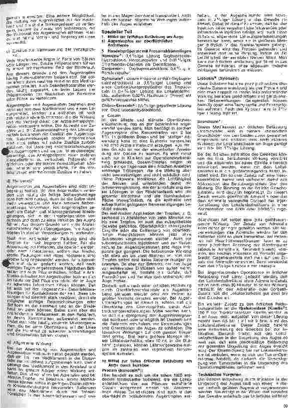Vorschauseite 3: Kleine Arzneimittelkunde 51. Folge: Arzneimittel zur lokalen Anwendung in der Augenheilkunde