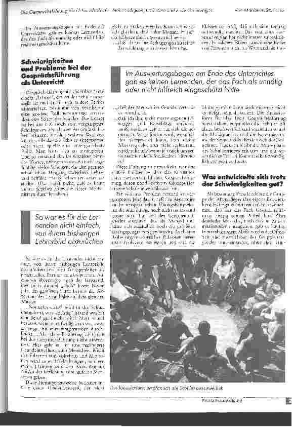 Vorschauseite 3: Die Gesprächsführung als Unterrichtsfach - Notwendigkeit, Probleme und erste Erfahrungen an der Medizinischen Fachschule Jena