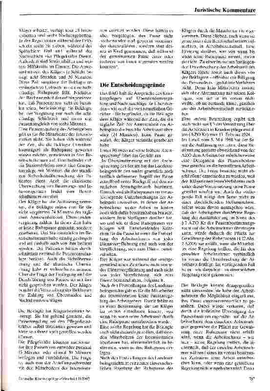 Vorschauseite 2: Vergütungsanspruch und Pausenregelung