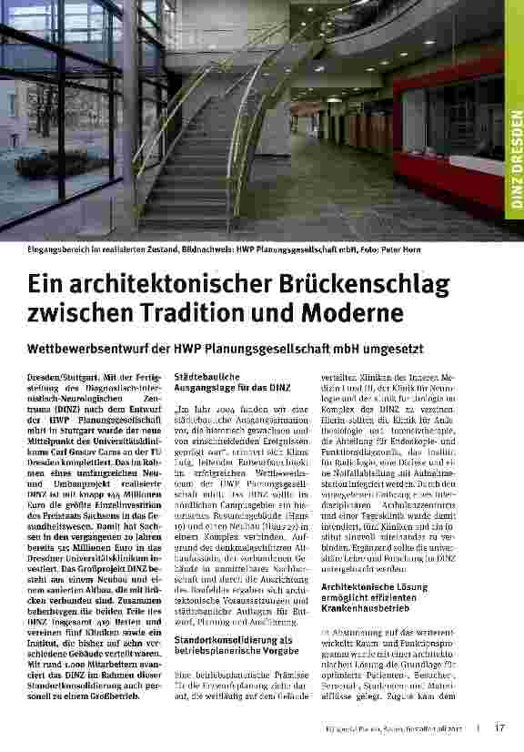 Vorschauseite 1: Ein architektonischer Brückenschlag zwischen Tradition und Moderne