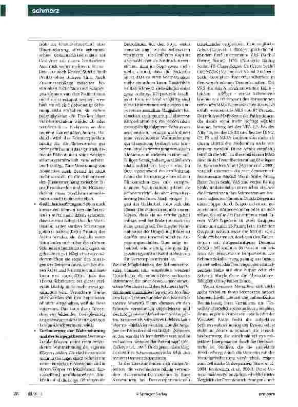 Vorschauseite 5: Deutlich erhöhte Prävalenz chronischer Schmerzen