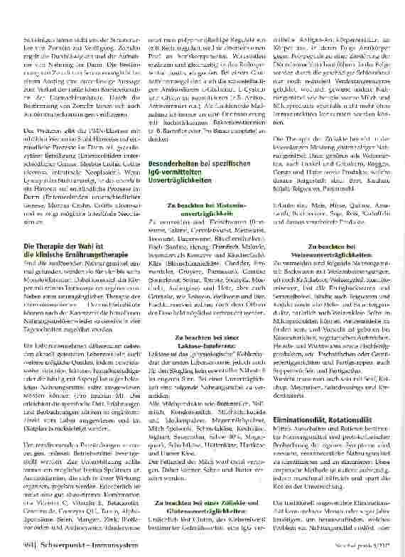 Vorschauseite 4: Immunologisch« Dauerstress -Nahrungsintoleranzen