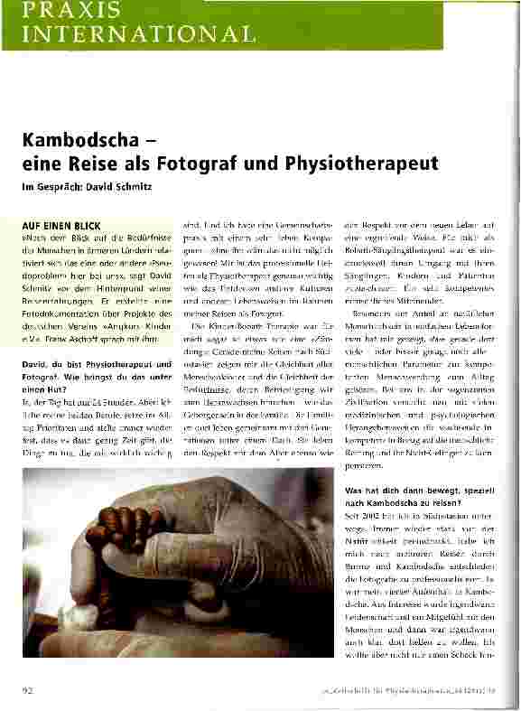 Vorschauseite 1: Kambodscha - eine Reise als Fotograf und Physiotherapeut