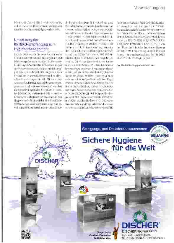 Vorschauseite 4: Neues aus Krankenhaushygiene und Infektionsprävention