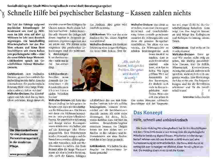 Vorschauseite 1: Schnelle Hilfe bei psychischer Belastung - Kassen zahlen nichts