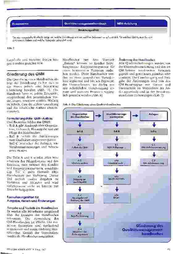 Vorschauseite 3: Das QM-Handbuch schafft Ordnung in der Qualitätssicherung Teil 1: Die Inhalte und Gestaltung eines QMH