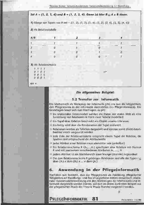 Vorschauseite 5: Semantisch-relationale Datenmodellentwicklung Zur Darstellung pflegerischer Aktivitäten in der Pflegeinformatik