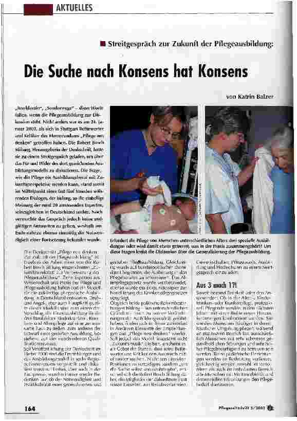 Vorschauseite 1: Die Suche nach Konsens hat Konsens