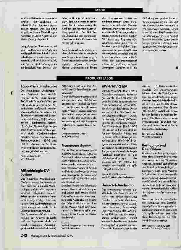 Vorschauseite 5: Die Krankenhaus-Laboratorien können von den Strukturen des niedergelassenen Bereichs lernen