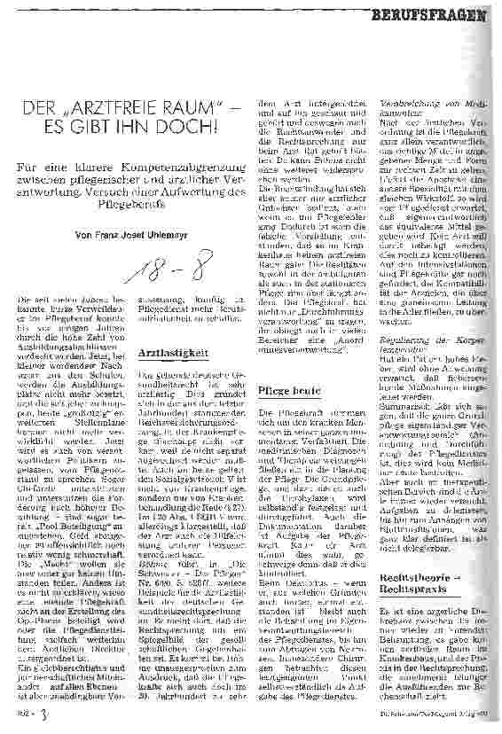 Vorschauseite 1: Der Arztfreie Raum - es gibt ihn doch!