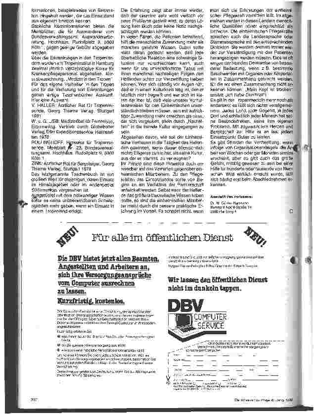 Vorschauseite 3: Entwicklungshilfe - Tropentätigkeit Tropenmedizin - 21. Folge (Schluß)