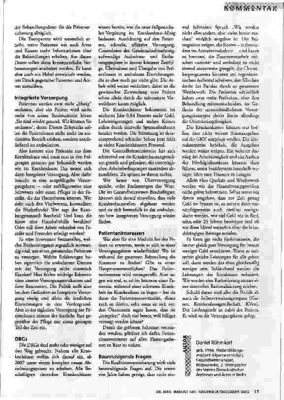 Vorschauseite 2: Weitreichende Veränderungen?