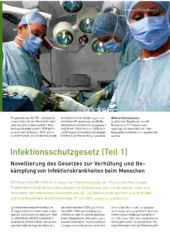 Vorschauseite 2: OP-Barometer2011 FH-Professor befragt OPund Anästhesie-Pflegekräfte