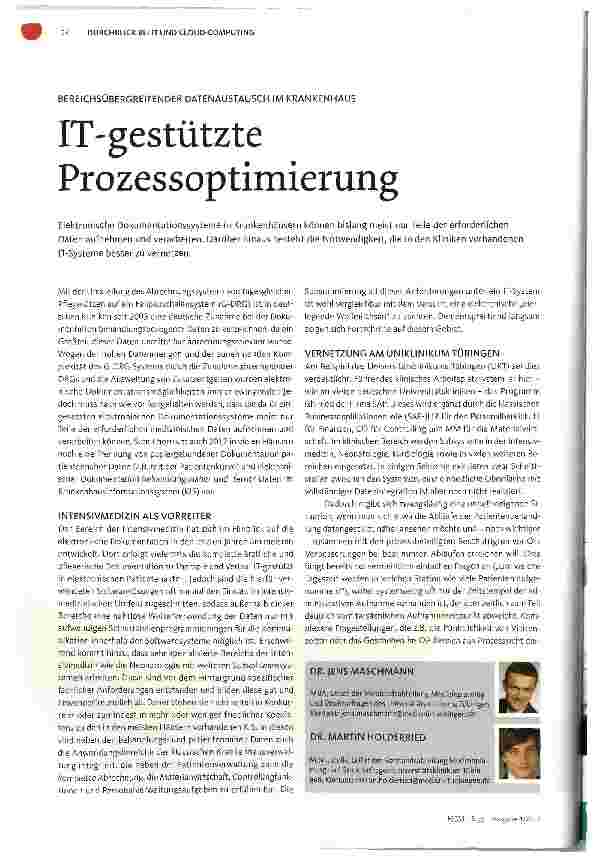 Vorschauseite 1: IT-gestützte Prozessoptimierung