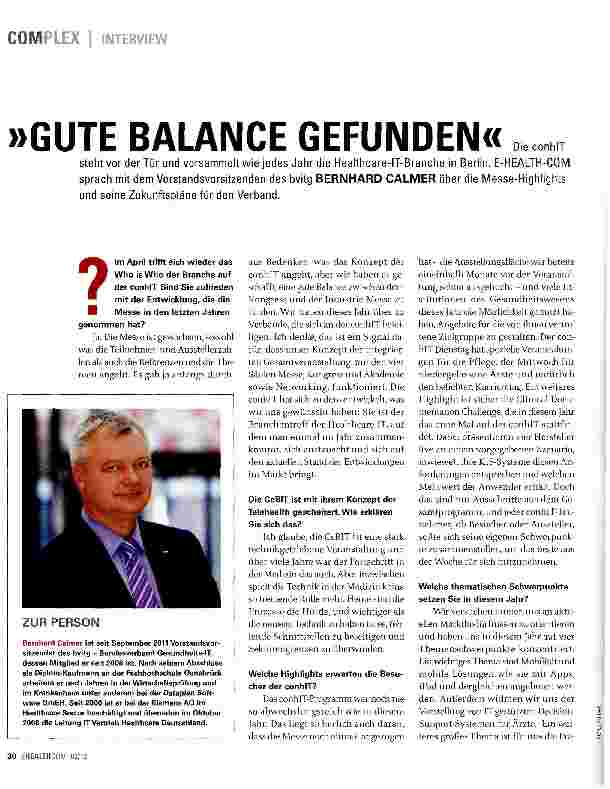 Vorschauseite 1: GUTE BALANCE GEFUNDEN