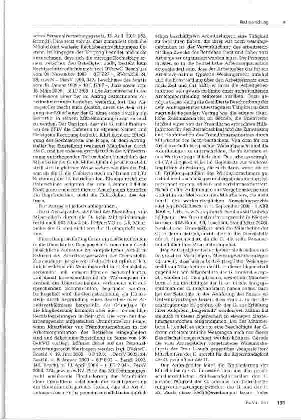 Vorschauseite 3: Einstellung von Mitarbeitern durch eine von einer juristischen Person des öffentlichen Rechts abhängige GmbH