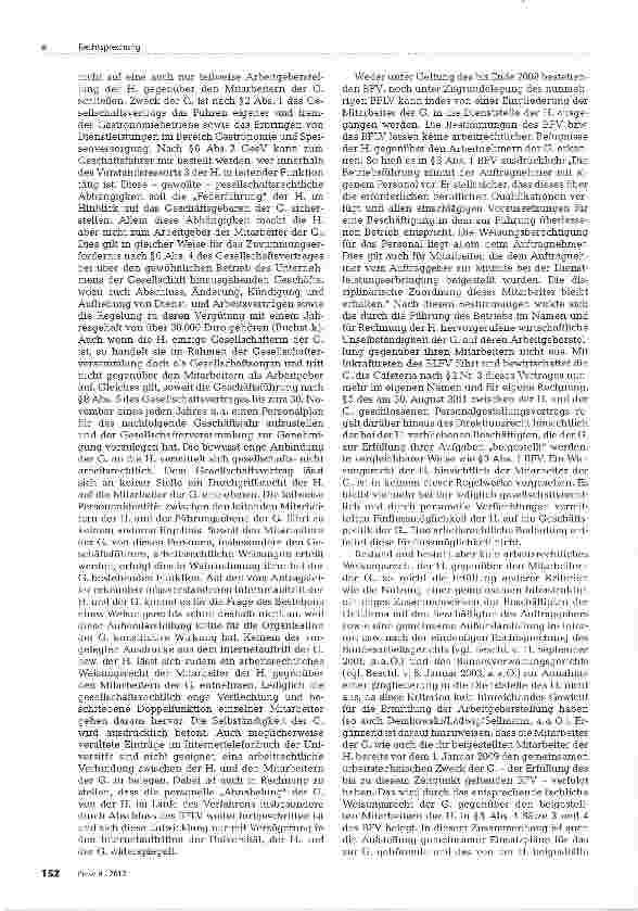 Vorschauseite 4: Einstellung von Mitarbeitern durch eine von einer juristischen Person des öffentlichen Rechts abhängige GmbH