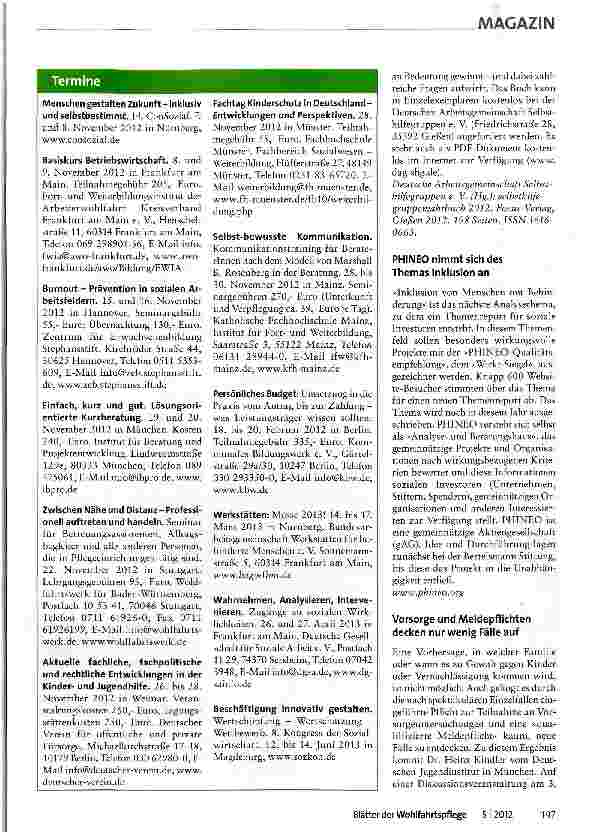 Vorschauseite 3: Fachinformationen des Paritätischen Wohlfahrtsverbandes