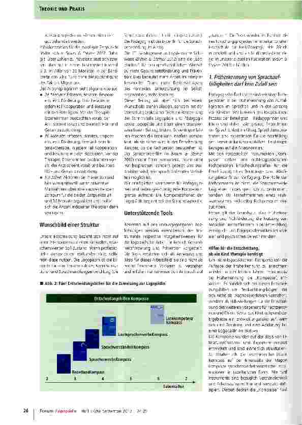 Vorschauseite 3: Kooperativ früh Stärken nutzen und Risiken begegnenGesundheitsförderung und Prävention in der Sprachentwicklung
