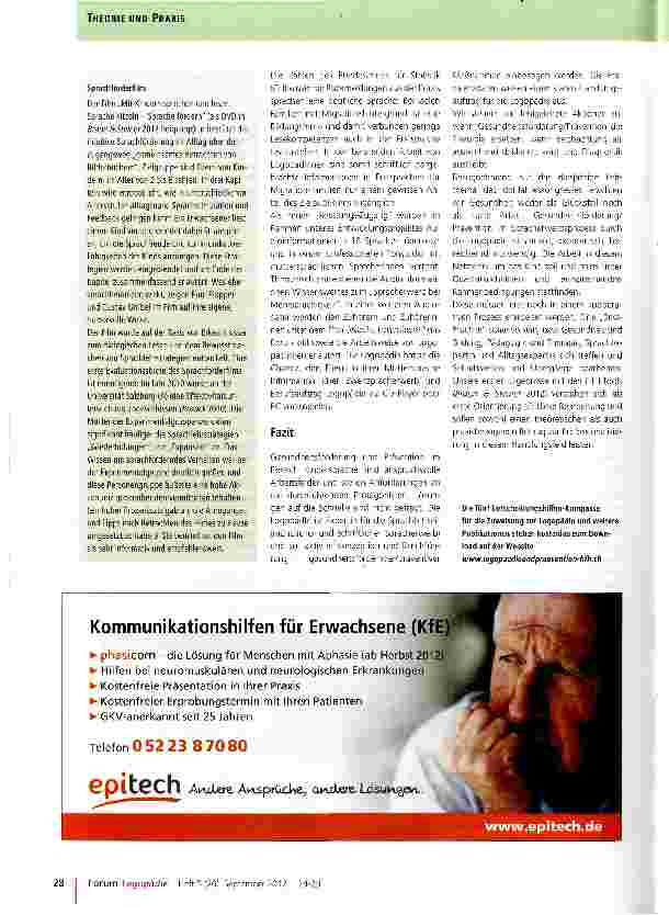 Vorschauseite 5: Kooperativ früh Stärken nutzen und Risiken begegnenGesundheitsförderung und Prävention in der Sprachentwicklung