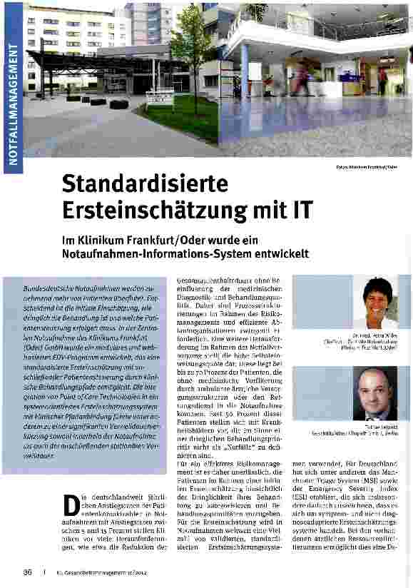 Vorschauseite 1: Standardisierte Ersteinschätzung mit IT