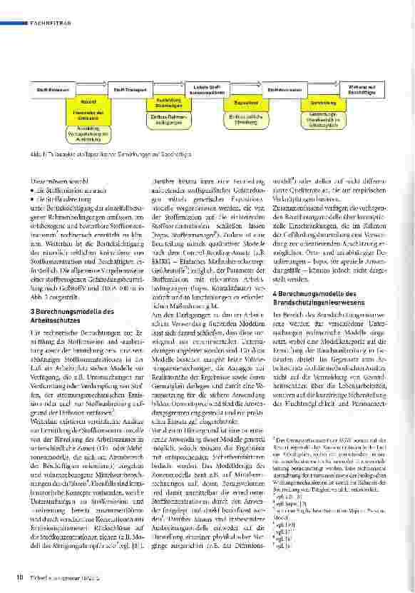 Vorschauseite 3: Teil 1: Rechtlicher Rahmen und Ausgangssituation Neues Konzept zur rechnerischen Beurteilung betrieblicher Gefahrstoffexpositionen unter Einbeziehung ausgewählter Brandschutzingen…