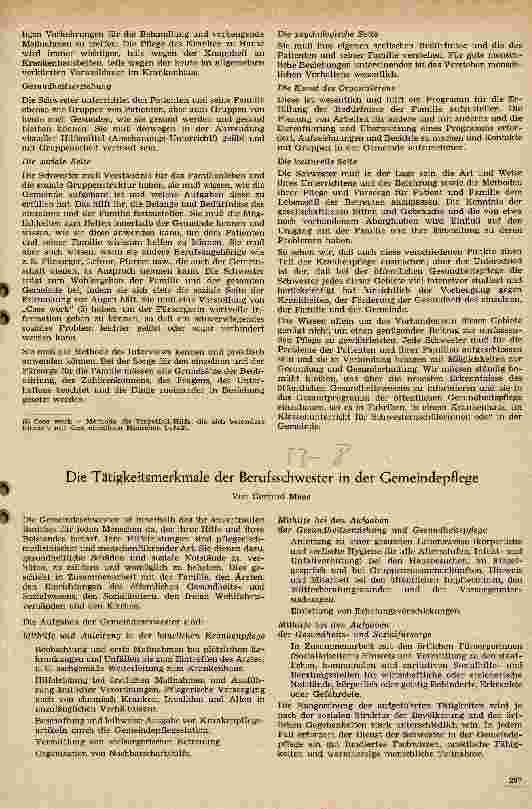 Vorschauseite 1: Die Tätigkeitsmerkmale der Berufsschwester in der Gemeindepflege