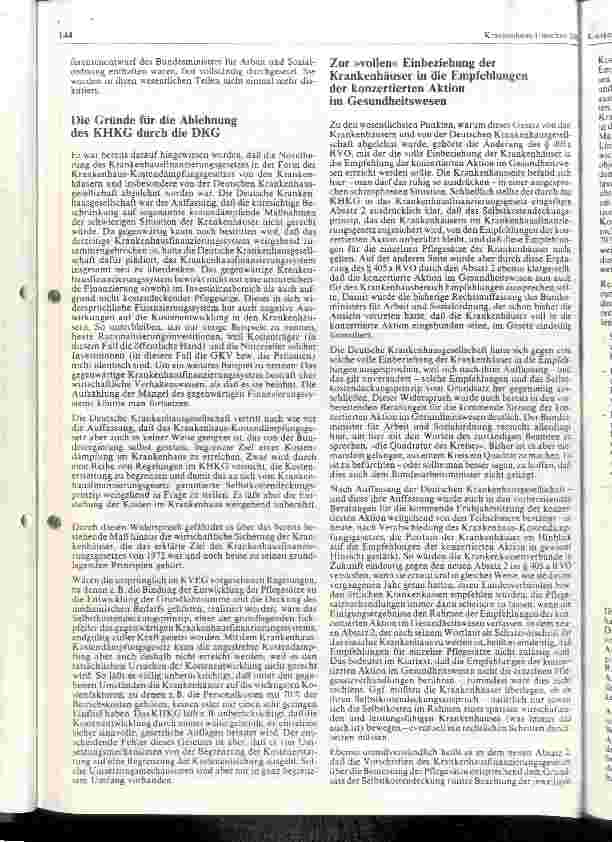 Vorschauseite 2: Das Kostendämpfungsgesetz, Kommentar - Bewertung aus der Sicht der Krankenhausträger