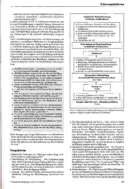 Vorschauseite 4: Weiterbildung zur Pflegedienstleitung für die Diakonie-/Sozialstation Situation und Perspektiven