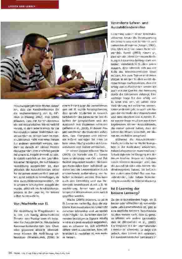 Vorschauseite 2: E-Learning in der Pflegeausbildung Pädagogisch wertvolles Werkzeug oder nutzloses Spielzeug