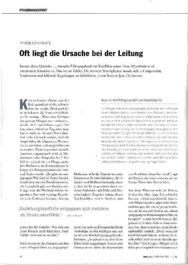 Vorschauseite 1: Oft liegt die Ursache bei der Leitung